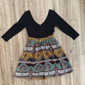 Anthropologie dress size 6, black/multi color